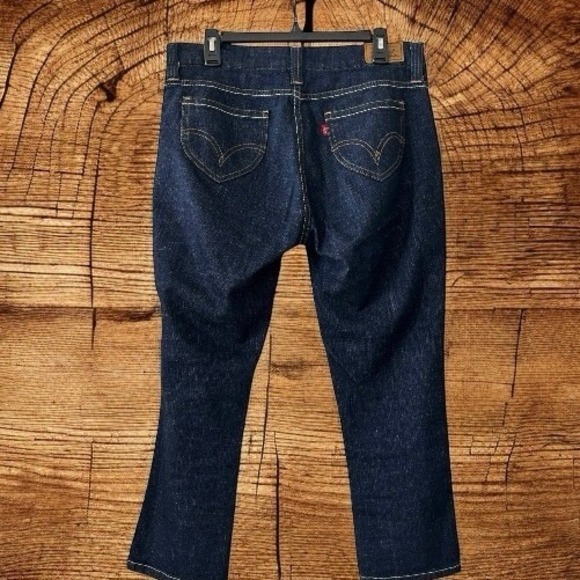 Levi's 545 Low Straight Crop Denim Blue Jeans Size 10 - Picture 8 of 8
